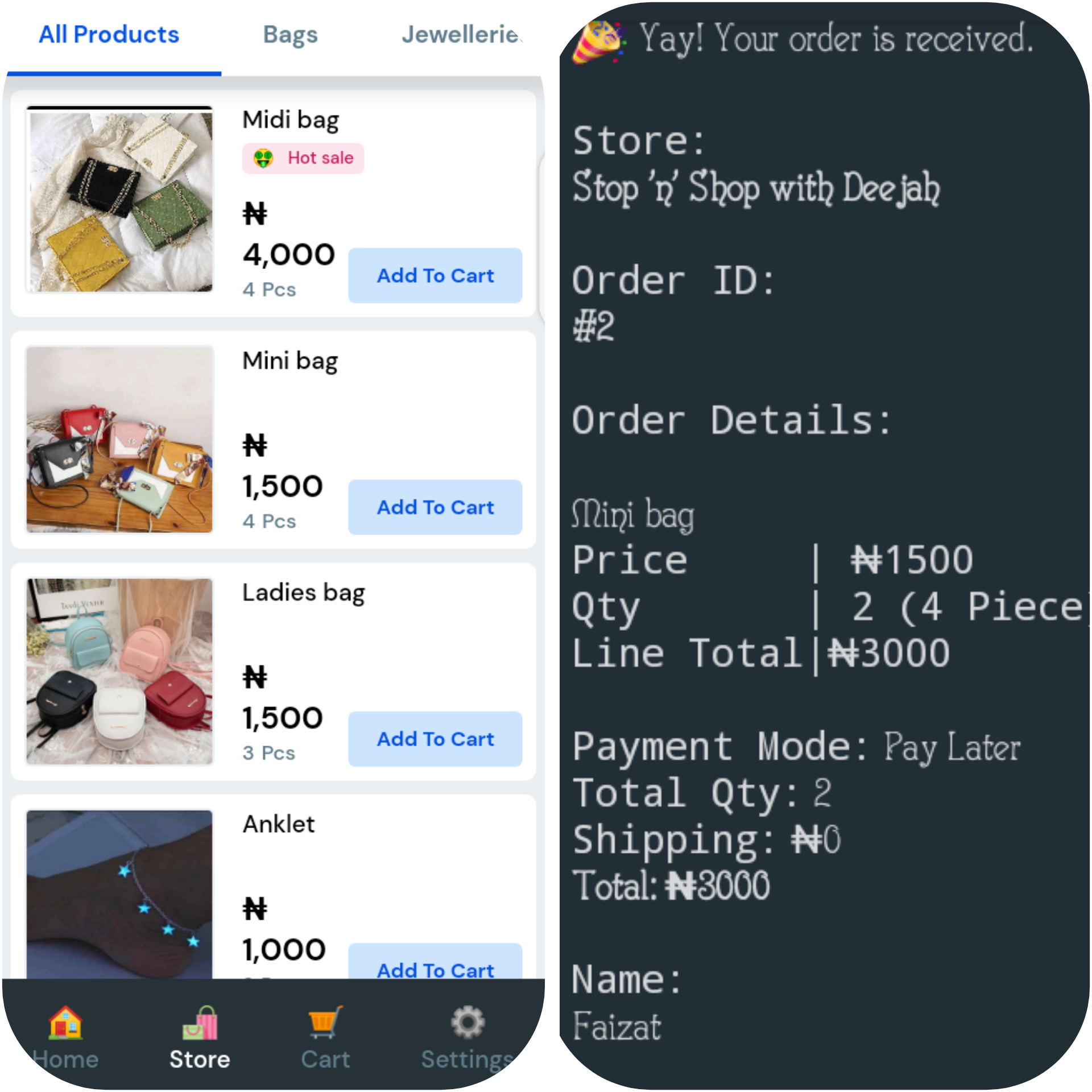 E-commerce website training